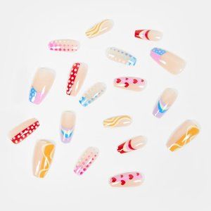 SHRINE Pattern And Polka Press On Nails